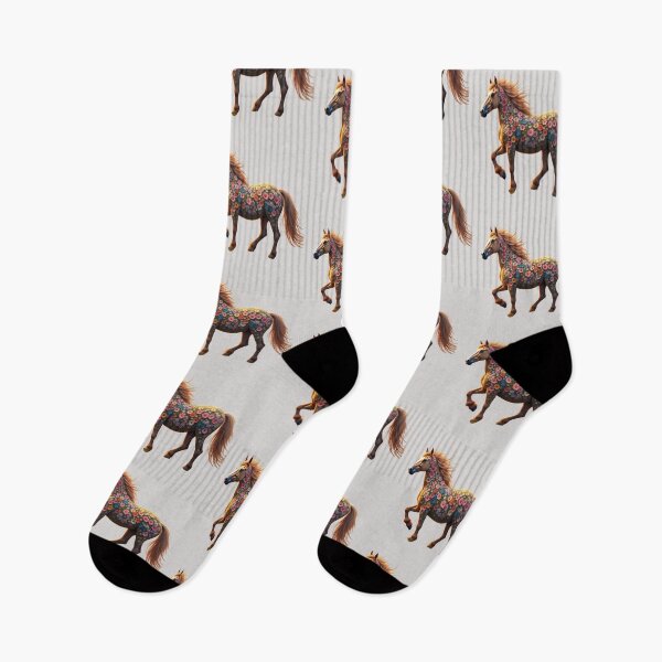 Item preview,  Horse Made With Wild Flowers In Spring - Horses Made With Flowers  designed and sold by Smix Pixels.