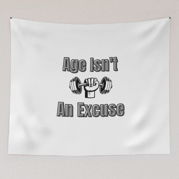 Item preview, Age Isn't An Excuse T-Shirt – Motivational & Inspirational Fitness Tee, Funny Shirt, Valentine Shirt gift, Valentine Day Cut File, gift for Mom, dad gift, gift for birthday Essential T-Shirt designed and sold by GAIDREDA.