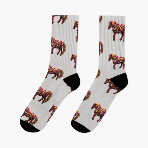 Item preview, Horse Made With Wild Flowers In Spring - Horses Made With Flowers  designed and sold by Smix Pixels.