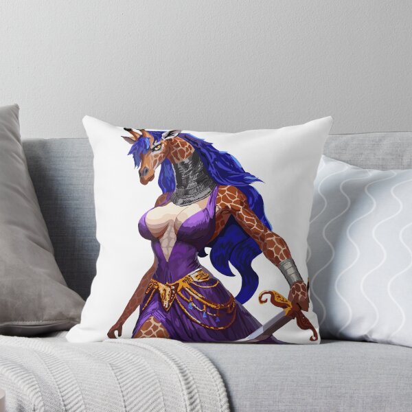 Artikelvorschau, Schwertgiraffe im lila Kleid entworfen und verkauft von KlakkDrawsStuff.