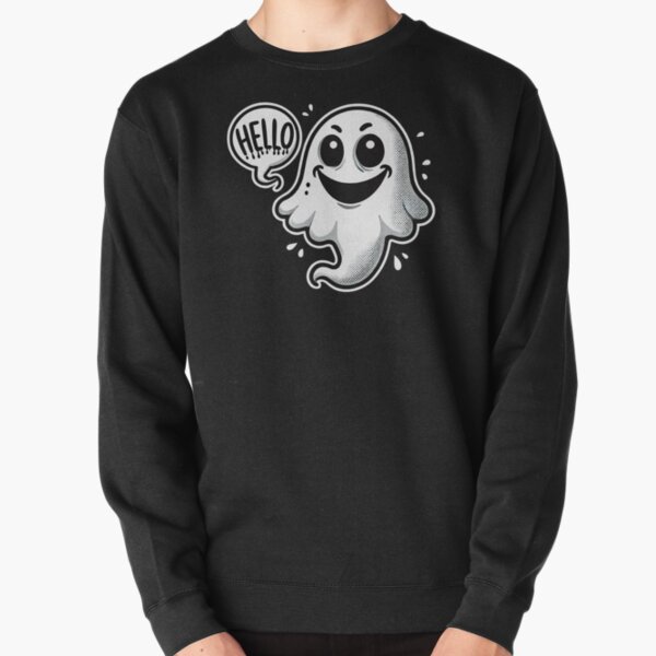 Item preview, Copy of Sinister Yet Playful Cartoon Ghost with Chat Bubble Saying Hello designed and sold by MariDonna.