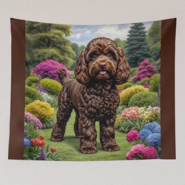Item preview, Cinnamon Chocolate Cockapoo Dog Painting designed and sold by Heart and Soul Studio.