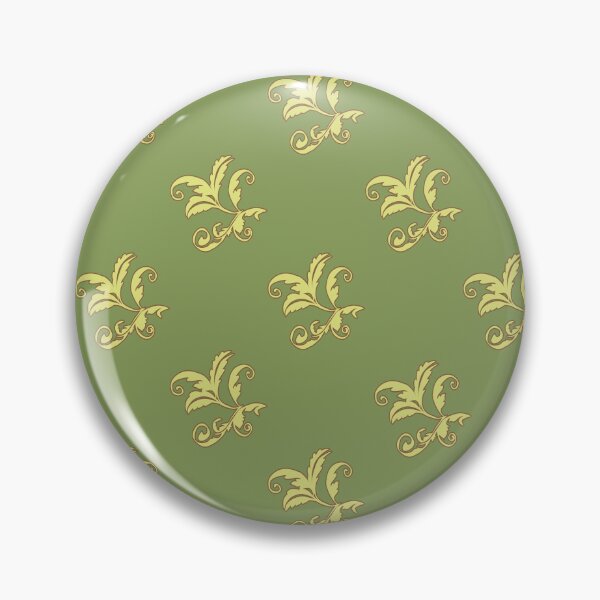 Item preview, Acanthus - Stylized yellow acanthus leaf on a green background designed and sold by EMJAYHeiss.