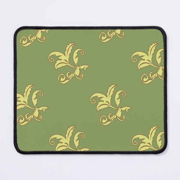Item preview, Acanthus - Stylized yellow acanthus leaf on a green background designed and sold by EMJAYHeiss.