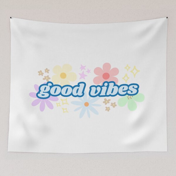Item preview, Good Vibes Floral (Blue) designed and sold by Mollysb428.