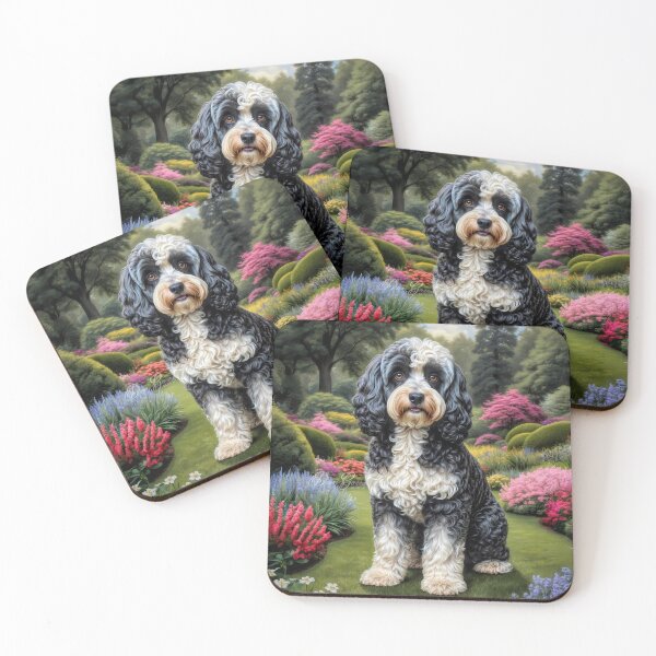 Item preview, Alden Black-White Cockapoo Dog Painting designed and sold by Heart and Soul Studio.