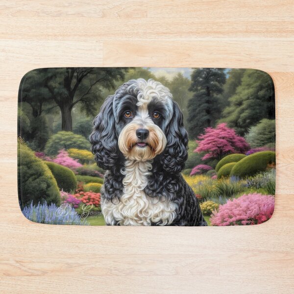 Item preview, Alden Black-White Cockapoo Dog Painting designed and sold by Heart and Soul Studio.