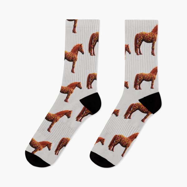 Item preview, Horse Made With Wild Flowers In Spring - Horses Made With Flowers  designed and sold by Smix Pixels.