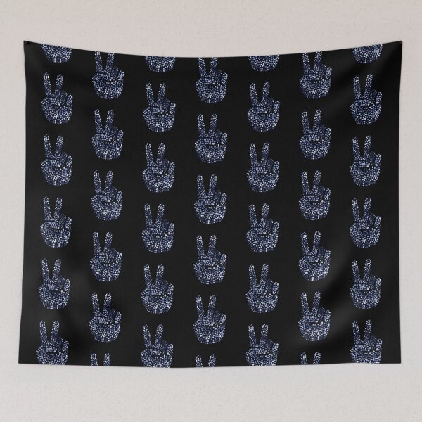 Item preview, Peaceful Unity Tie-Dye Hand Symbol Art designed and sold by Zakrytos ★★★★★.