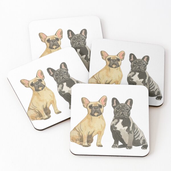 Item preview, Watercolor French Bulldogs designed and sold by AnnaMakesArt.