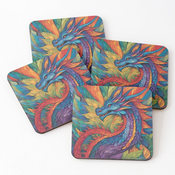 Item preview, Dragon Mosaic in Jewel Tones designed and sold by Estelle Printworks.