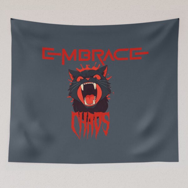 Item preview, EMBRACE CHAOS FUN CAT designed and sold by La Loca.