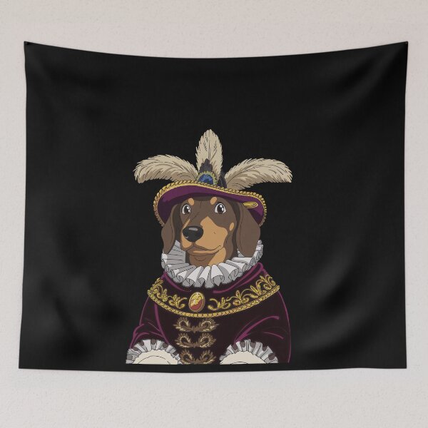 Item preview, Noble Dachshund in Historical Attire – Funny Dog Portrait designed and sold by TrendWearLab.