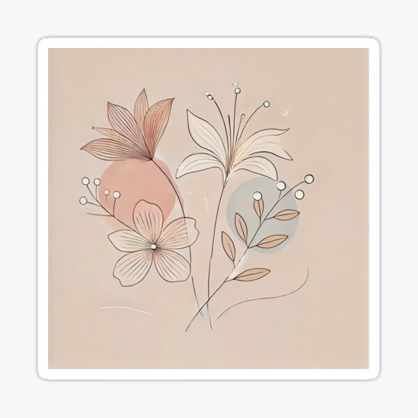 Item preview, Elegant Minimalist Floral Bloom designed and sold by Artpulse-studio.