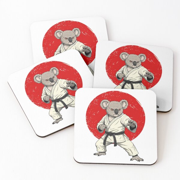 Item preview, Koala Karate Judo Artwork with Japanese Flag Design Gfit designed and sold by JUSTBEELEGANT.