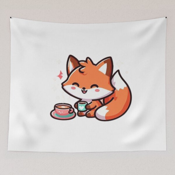 Item preview, fox with coffee designed and sold by Eternalski.