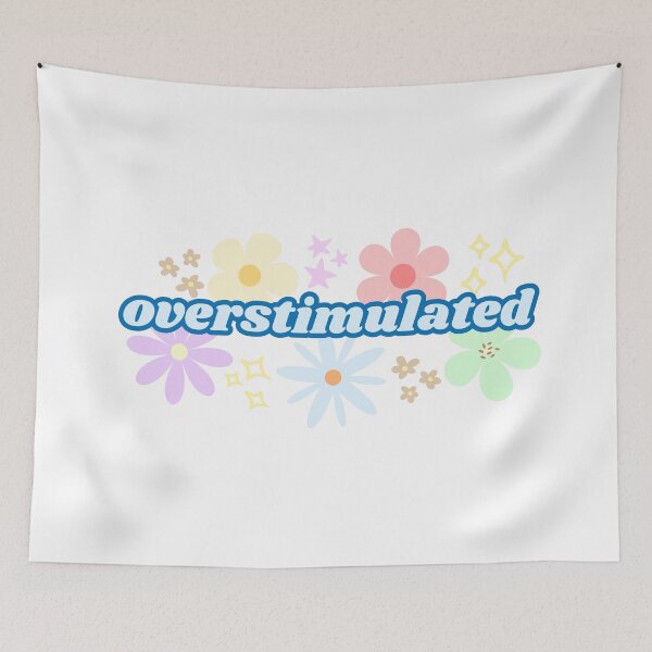 Item preview, Overstimulated Funny Floral Design (Blue) designed and sold by Mollysb428.