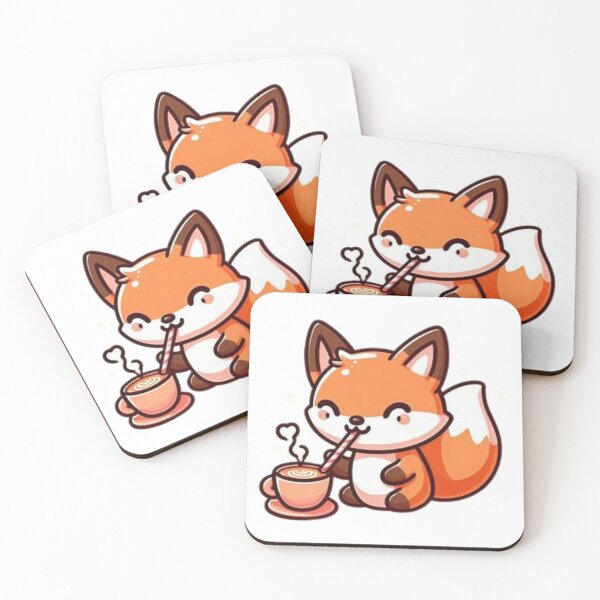 Item preview, fox with coffee designed and sold by Eternalski.