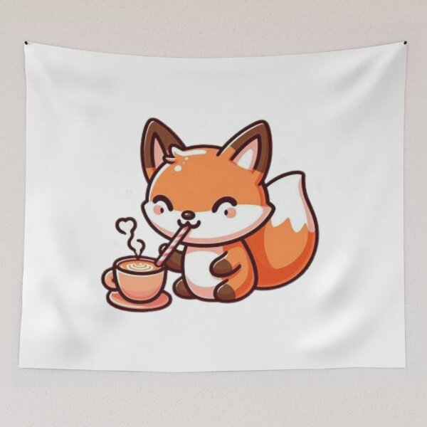 Item preview, fox with coffee designed and sold by Eternalski.