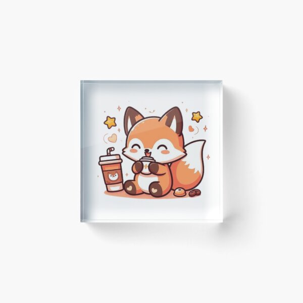 Item preview, fox with coffee designed and sold by Eternalski.