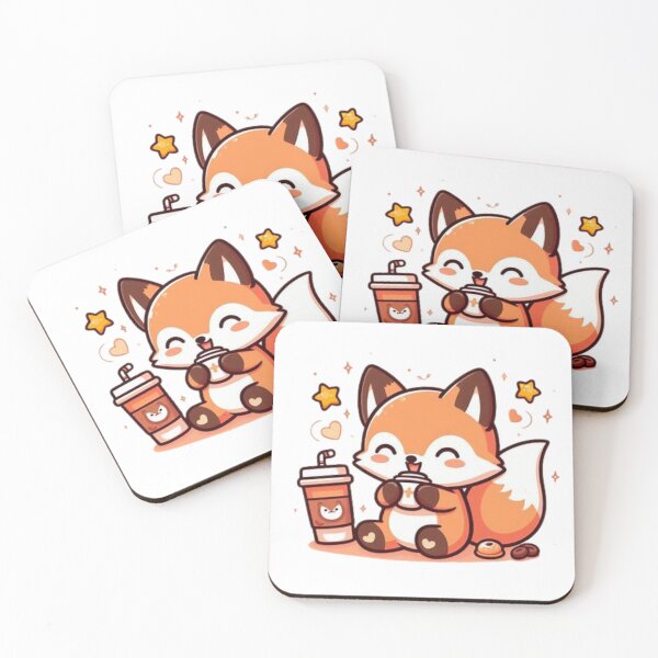 Item preview, fox with coffee designed and sold by Eternalski.