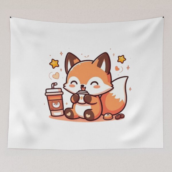 Item preview, fox with coffee designed and sold by Eternalski.