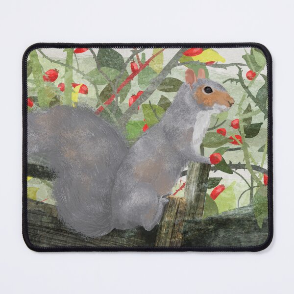 Item preview, Grey Squirrel amongst the rose hip designed and sold by katherineblower.