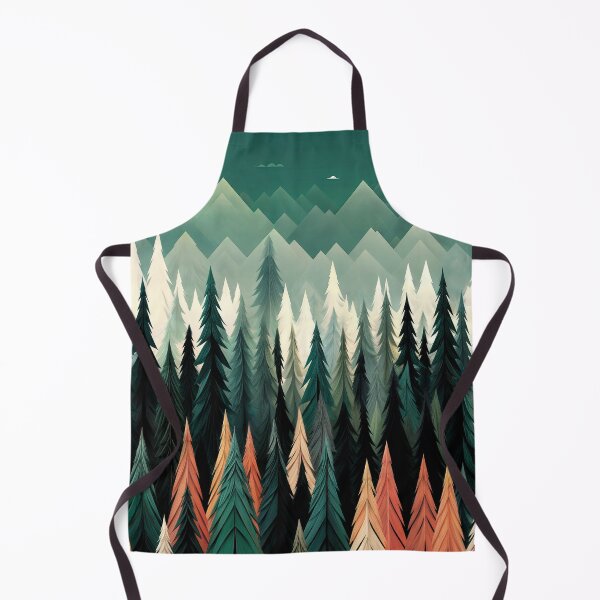 Item preview, Montains and Trees, firs, repeating pattern, Christmas, winter, winter holidays, pine trees, forest, mountain designed and sold by Collagedream.