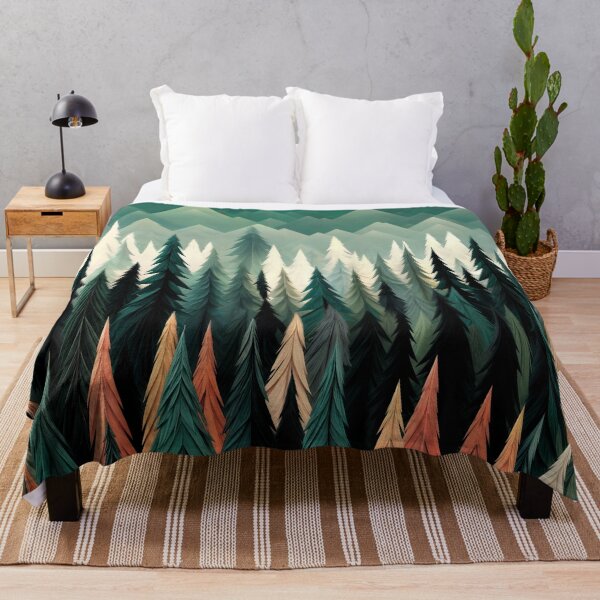Item preview, Montains and Trees, firs, repeating pattern, Christmas, winter, winter holidays, pine trees, forest, mountain designed and sold by Collagedream.