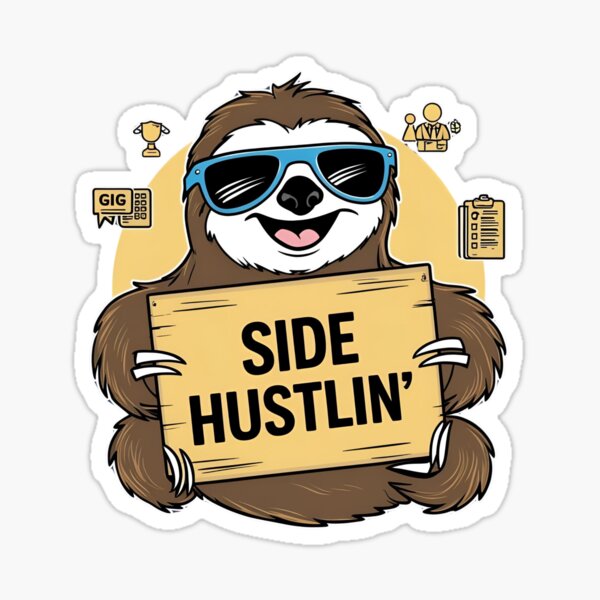 Item preview, Side hustlin designed and sold by whatthefoxsays.