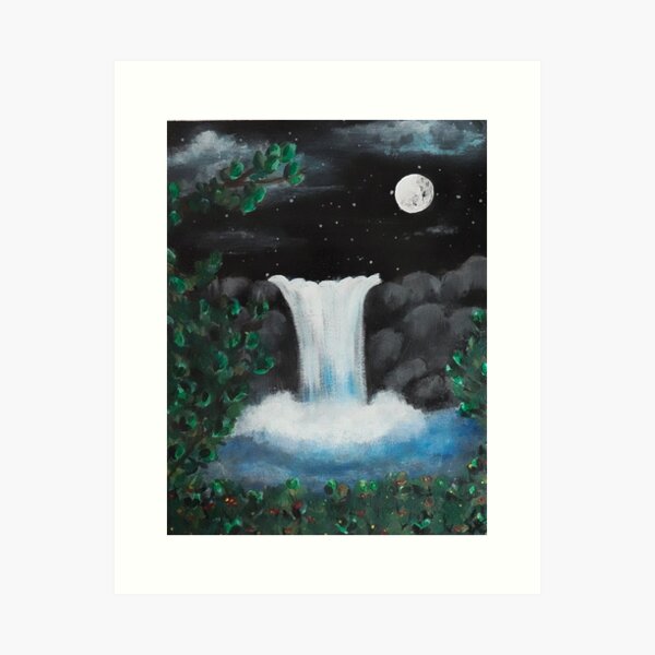 Item preview, Waterfall through the leaves designed and sold by vaavascanvas.