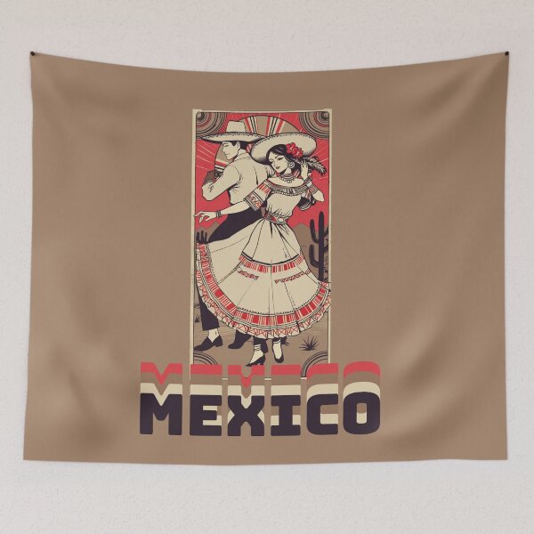 Item preview, Mexican traditional dancers retro style gif designed and sold by La Loca.