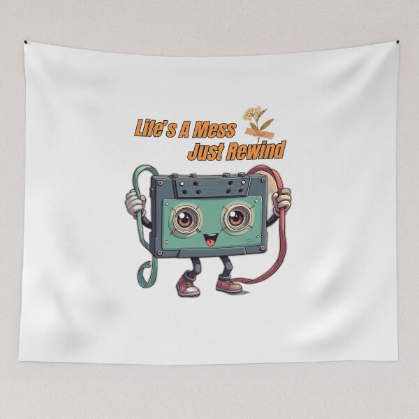 Item preview,  Retro Cassette Tape T-Shirt-80s-90s Throwback Design designed and sold by VibeVault12.