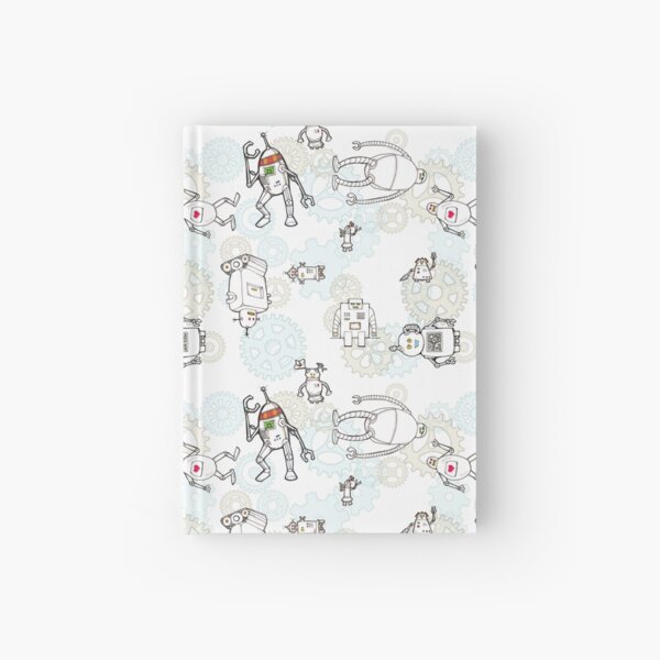 Robots and gears Hardcover Journal