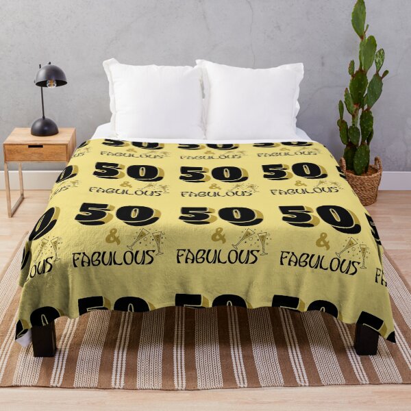Item preview, Elegant "50 & Fabulous" – Gold and Black 50th Birthday Design designed and sold by Grin22.