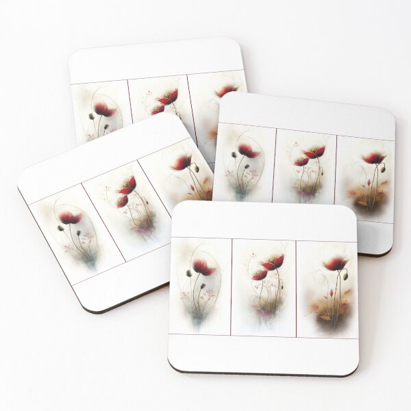 Item preview, Poppy Whispers: A Triptych of Delicate Dreams designed and sold by bloorose.