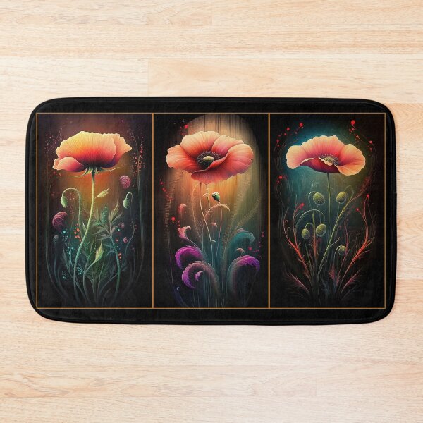 Item preview, Luminous Poppies: A Triptych of Glowing Dreams designed and sold by bloorose.