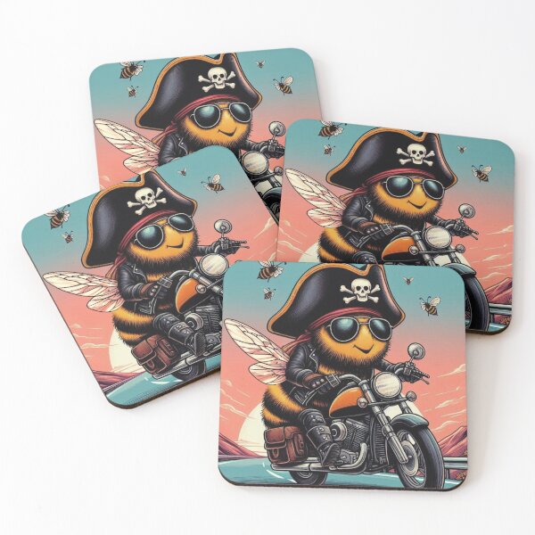 Item preview, Pirate Bee Biker – Cool Adventure Art designed and sold by Beemyguest.