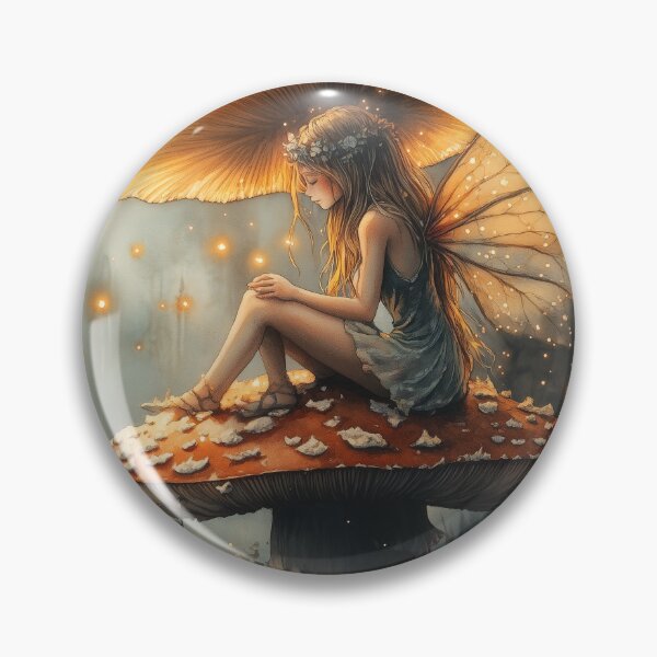Item preview, "Step into a dreamy forest with a fairy designed and sold by SporeandCanvas.