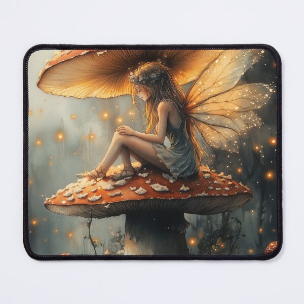 Item preview, "Step into a dreamy forest with a fairy designed and sold by SporeandCanvas.