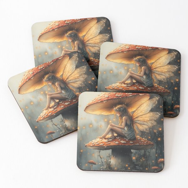 Item preview, "Step into a dreamy forest with a fairy designed and sold by SporeandCanvas.