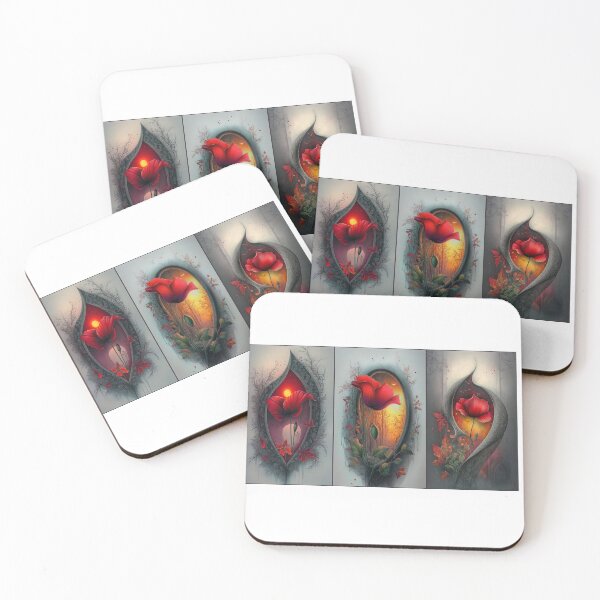 Item preview, Poppy Portals: A Triptych of Crimson Dreams designed and sold by bloorose.