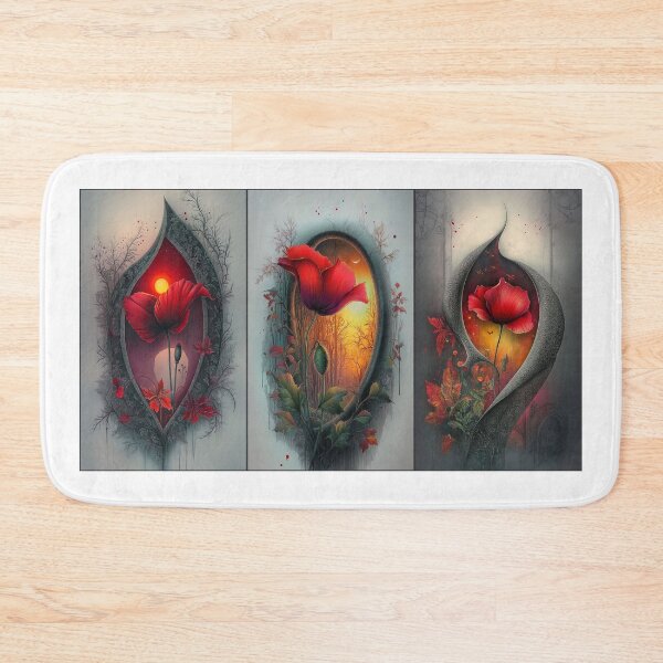 Item preview, Poppy Portals: A Triptych of Crimson Dreams designed and sold by bloorose.