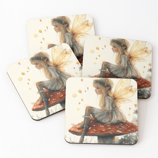 Item preview, A tiny fairy, a glowing mushroom, and a sprinkle of magic! designed and sold by SporeandCanvas.