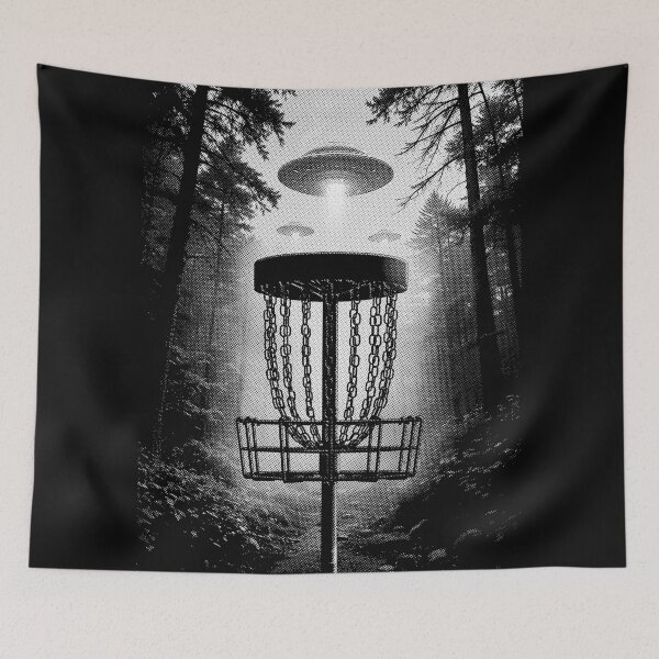 Item preview, Disc Golf Basket UFO Selfie Funny Alien Wooded Hole Course designed and sold by GrandeDuc.