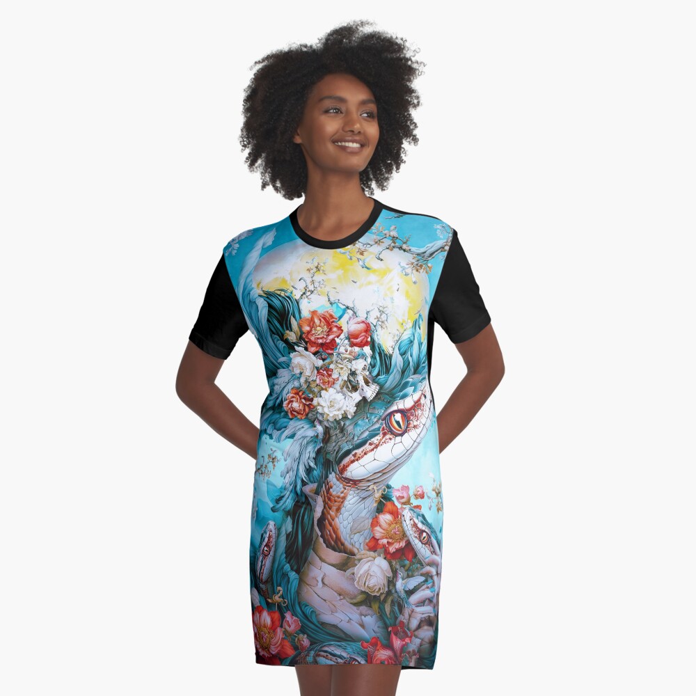 Item preview, Graphic T-Shirt Dress designed and sold by rizapeker.