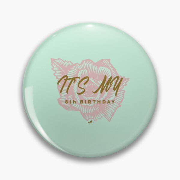 Item preview, Elegant Floral – It’s My 8th Birthday! designed and sold by Grin22.