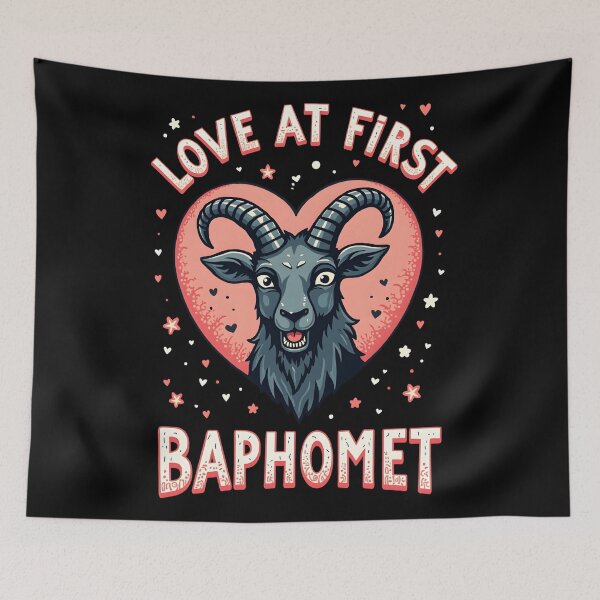 Item preview, Love at First Baphomet – Dark Humor Occult Goat designed and sold by sekrecja.