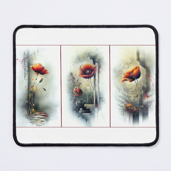 Item preview, Poppy Triptych: The Ethereal Bloom in Three Acts designed and sold by bloorose.
