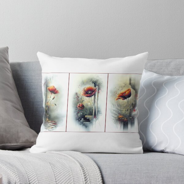 Item preview, Poppy Triptych: The Ethereal Bloom in Three Acts designed and sold by bloorose.